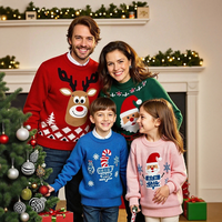 Nouveauté Hongbo : Pulls de Noël Assortis pour la Famille – Tenues OEM Maman, Papa et Moi en Coton Doux – Costumes de Noël pour la Famille