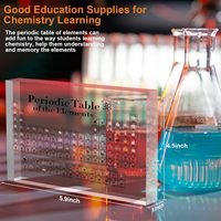 Clear Chemistry Perioden system Display Stand Acryl Perioden system mit echten Elementen im Inneren für Kinder, Studenten