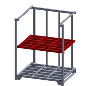 Cages de stockage en acier CASE CARTER pliables lourdes conteneur de Paletainer stockage empilable de palettes en acier - Product Image 3
