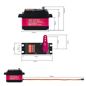 2024 nuovo ingranaggio in metallo IP67 ad alta coppia impermeabile Servo digitale 7.4V 80KG DS5180 SSG 18T DSSERVO per Robot auto Redcat HPI 1/5 RC