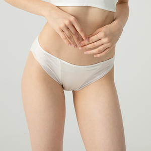 Culotte <span class=keywords><strong>tanga</strong></span> en <span class=keywords><strong>satin</strong></span> de soie Grade 6A pour femme, taille basse, respirante, unie, teinte, grande taille, sous-vêtements féminins - Product Image 1