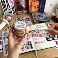 Cadeaux de Fans en Gros KPOP, Autocollants Décoratifs en Papier, Washi Tapes et Rubans Adhésifs Masquants Stray Kids ATEEZ (G)I-DLE IVE