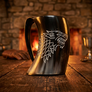 Jarra de Cerveza Rústica Hecha a Mano con Cuerno de Búfalo, Ecológica y Pulida, Taza Natural para Beber, HANNAN HANDICRAFT para Pedidos al por Mayor - Product Image 3