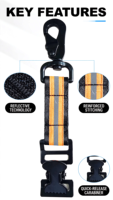 Sangle de sécurité en nylon de haute qualité, antirouille, portable, pour vélo, sac à gants de pompier, support de fixation, sangle de sécurité, crochet