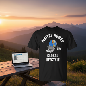 Camiseta Digital Nomad Global Lifestyle Globe Laptop - Product Image 3