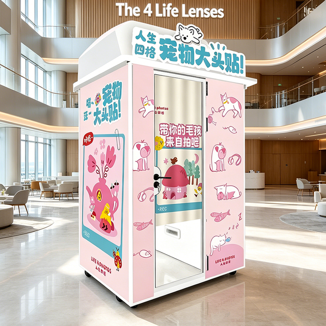 Customize Passport Photo Booth Printer Software Coin Digital Shell Supplier Self Rental Photobooth for Sale Vending Machine
