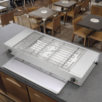 Restaurant Ouvert Commercial En Acier Inoxydable Kebab Barbecue Grill Sans Fumée Conception De Table Hôtel Électrique Réchauffeur De Nourriture
