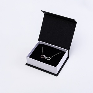 Caja de Embalaje de Papel para Joyería, Nueva Llegada, para Pendientes, Collares, Anillos, Pulseras, con Logotipo Personalizado, Negra - Product Image 3