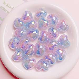 Perles à trou droit bicolores Changement progressif Explosion Love DIY Chaîne de téléphone portable Accessoires de bijoux Perles en vrac acryliques - Product Image 4