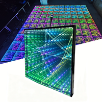 Igreslite 2ft/1.6ft Piste de danse LED filaire à effet étoilé pour Mariages, Fêtes, Clubs et Événements, avec miroir 3D