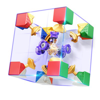 Moyu super RS3M Cube de vitesse 3x3, Cube de vitesse professionnel réglable sans autocollant