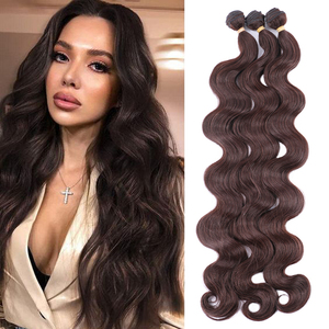 Extensions de cheveux ondulés en fibre haute température, lots de tissages synthétiques ondulés de 26 pouces, 3X Body Wave - Product Image 1