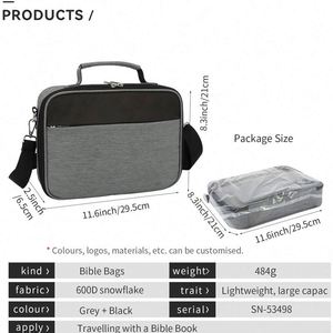 Muestra Gratuita: Funda Protectora para Biblia Christ Garden con Correa de Hombro Ajustable, Bolsa de Iglesia para Transportar Libros - Product Image 2