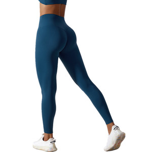 Cintura alta push up botín levantamiento de glúteos sexy sólido sin costuras entrenamiento apretado Scrunch mujeres leggins Yoga pantalones Leggings Para <span class=keywords><strong>Mujer</strong></span> - Product Image 1