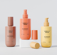 Exquisita Botella de Plástico de 200 ml para Cuidado de la Piel, con Hombro Inclinado, Transparente, Ámbar, Esmerilada, Blanca, para Lavado de Manos, Crema Facial