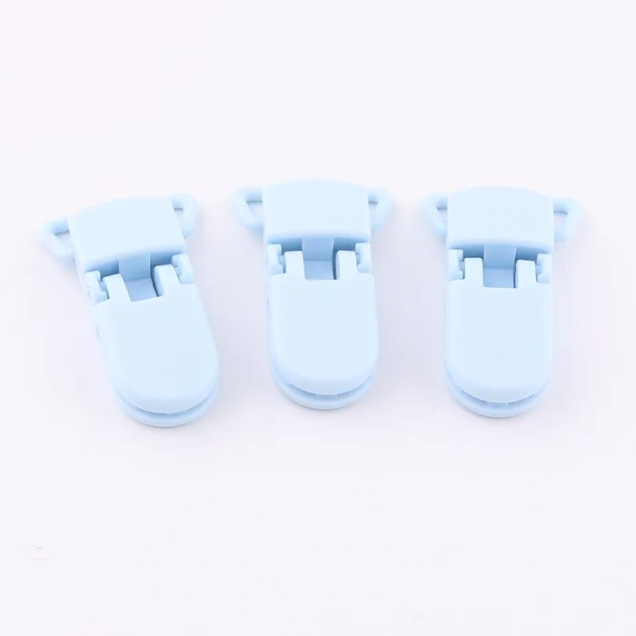 ขายร้อนเด็ก BLUE 20mm พลาสติก suspender Pacifier คลิปสำหรับอุปกรณ์เสริม