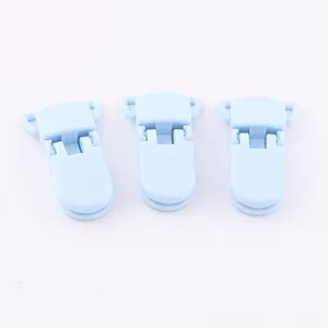 Hot Sale Baby Blue 20mm Plastic Suspender Pacifier Clip For Garment Accessories