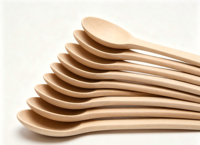 Cuillère en bois jetable de 185 mm, écologique, biodégradable, de qualité alimentaire, pour les fêtes, les pique-niques, les plats à emporter, la restauration, les restaurants, usage quotidien