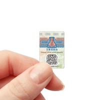Etiqueta de seguridad personalizada Etiquetas de código QR antifalsificación con hilo de seguridad Impresión intaglio Papel de fibra UV