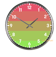 Horloges murales rondes Androgyne Rainbow, horloge silencieuse classique sans tic-tac, fonctionnant sur piles, pour le bureau, la maison, le salon