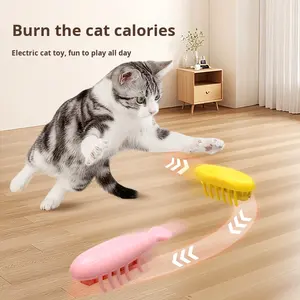 Insetto elettrico e piccoli pesci eco-friendly in plastica gatto giocattolo per gatti modello solido Made in <span class=keywords><strong>China</strong></span> Must-hose per consumare calorie di gatto - Product Image 2