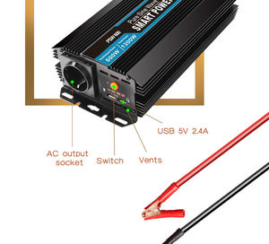 純粋な正弦波<span class=keywords><strong>12V</strong></span>/24V ~ <span class=keywords><strong>220V</strong></span> 500W <span class=keywords><strong>DC</strong></span> ACカーパワーインバーターデュアル/シングル出力付き - Product Image 5