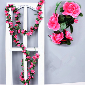 Flores Artificiales Coloridas, Guirnalda de Rosas de Seda para Decorar Fiestas, Hogar y Patio - Product Image 2