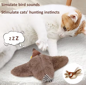 Nuevo Juguete Interactivo para Gatos: Pájaro Zumbador Desmontable con Alas Aleteantes Automáticas, Simulación de Pájaro para Perseguir a Mascotas y Gatitos - Product Image 3