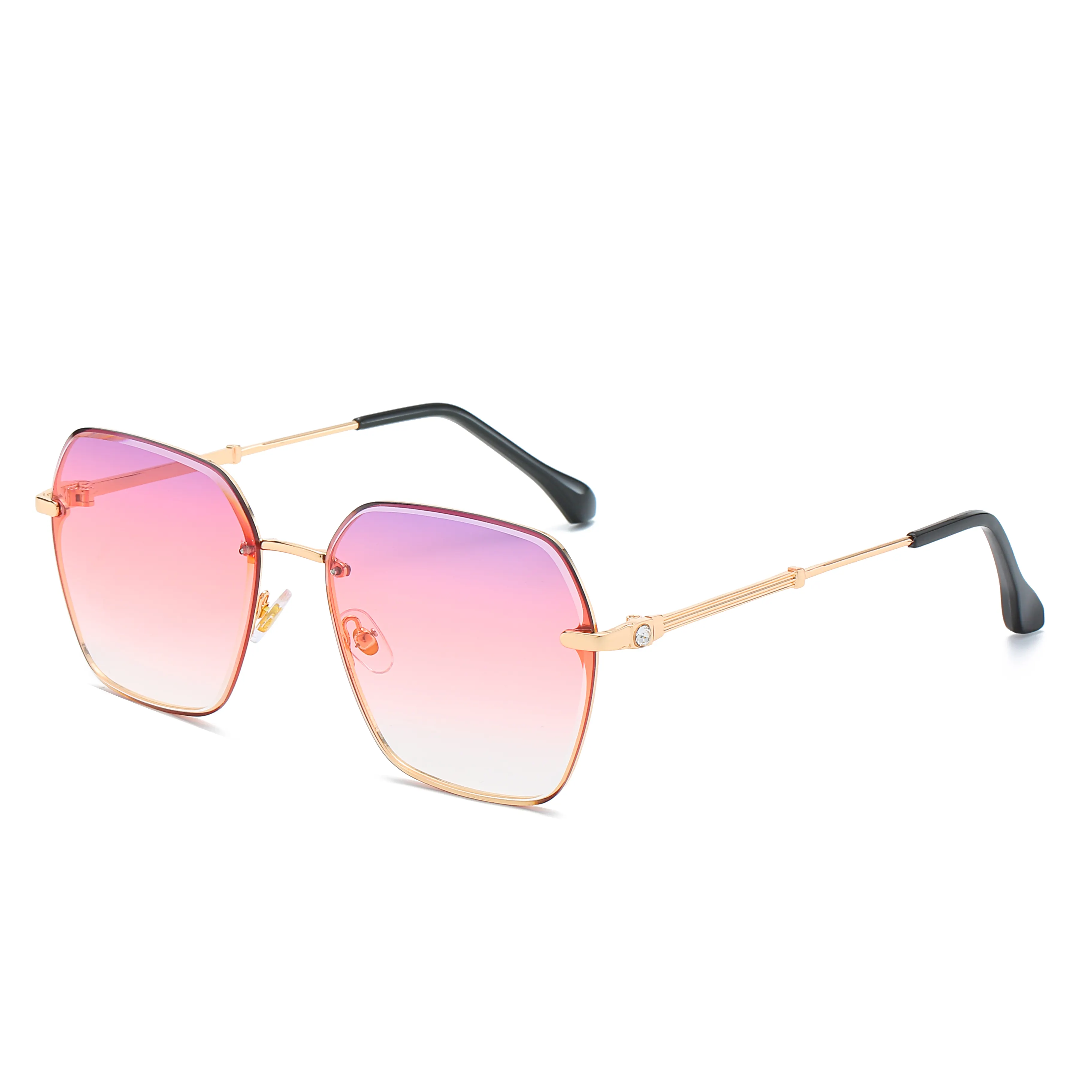 Banei Unique lunettes de soleil unisexe métal dégradé Logo personnalisé nuances Vintage luxe 2021 nouveautés nuances lunettes de soleil