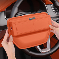 Accessoires intérieurs automobiles : Boîte de rangement élégante pour l'espace entre les sièges de voiture, en PU, à installer facilement, organisateur de siège avant avec 1 à 3 compartiments
