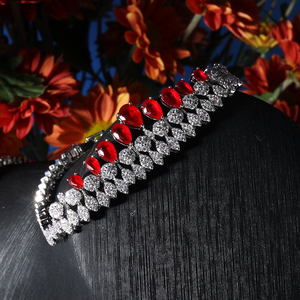 18883 4PCS Wedding Accessories Full Zircon <strong>Jewellery</strong> <strong>Sets</strong> for Women Luxury Dubai <strong>Pink</strong> Color CZ Bridal Jewelry Necklace <strong>Set</strong> - Product Image 4