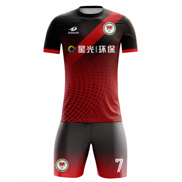 2021การออกแบบใหม่แฟชั่นสไตล์ทีมฟุตบอลเสื้อปรับแต่ง