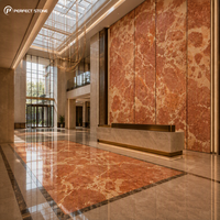 Dalle polie naturelle PerfectStone en marbre Larosa Calacatta Breccia Red Breccia Pernice pour l'amélioration architecturale intérieure de luxe