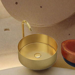 Évier d'art au design moderne avec égouttoir Pistolet de comptoir en acier inoxydable Gris Blanc <span class=keywords><strong>Noir</strong></span> Couleurs dorées pour les salles de bains des hôtels de villas - Product Image 5