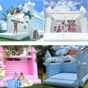 Trampolín de boda blanco para exteriores, castillo inflable, Tobogán de trampolín para fiesta de cumpleaños, ventas directas de fábrica de estilo europeo - Product Image 6