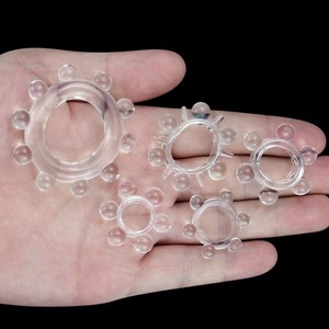 Penis Ring With Beads <b>TPE</b> Material Delay Sex Time For Adult Male Small Size - Product Image 5