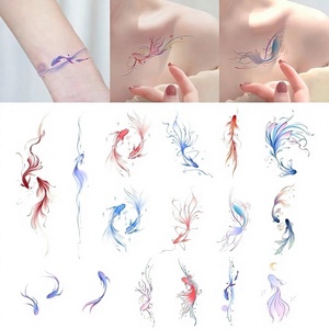 สติ๊กเกอร์ลายปลาคาร์<span class=keywords><strong>ฟ</strong></span> <span class=keywords><strong>ปลา</strong></span>ทอง สีสันสดใส กันน้ำ ติดทนนาน ดีไซน์เฉพาะตัว สำหรับติดแขน สวย เท่ ทันสมัย เหมาะสำหรับสาวๆ - Product Image 5