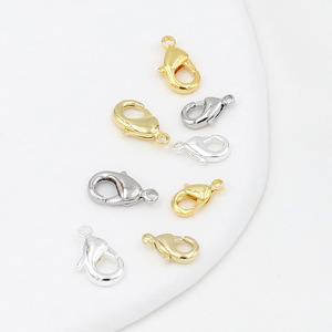 <b>Lobster</b> <b>Clasp</b> 14K 18K Gold Plated Copper Teardrop Spring <b>Clasp</b> For Bracelet Making DIY Jewelry Findings B100 - Product Image 4