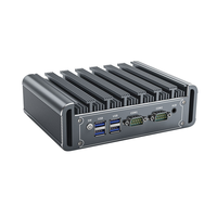 Mini PC industriel sans ventilateur, châssis compact, processeur Core I3/i5/i7, 2 ports RS232 COM, 2 ports LAN, USB3.0, VGA, compatible Windows/Linux, en stock pour les systèmes de point de vente