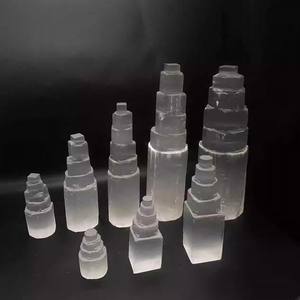 Cubo decorativo de desmagnetización de yeso de cristal de selenita Natural marroquí, otras artesanías de cristal - Product Image 1