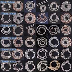 Set Collana a Catena Cubana in Moissanite VVS1 Iced Out Hip Hop da 8mm a Due File, Supera il Test del Diamante, di Grande Successo - Product Image 5