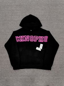 Sweat à capuche épais en coton pour homme, style européen et américain, coupe ample, avec motif toile d'araignée et poche, idéal pour l'hiver - Product Image 3