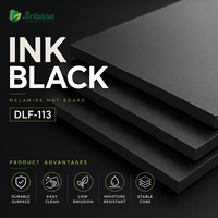 Panneau décoratif moderne en fibre de bois E0, noir encre, résistant à l'humidité et écologique