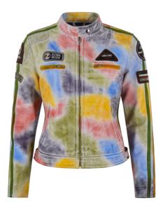 Chaqueta de Mujer Personalizada 100% Cuero Nappa Encerado Multicolor, Acabado Encerado Vintage, Cierre YKK, Marca Personalizada, Etiqueta Privada - Product Image 2