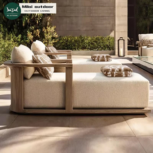 Chaise longue extérieure en bois massif <span class=keywords><strong>de</strong></span> teck pour la piscine jardin extérieur loisirs <span class=keywords><strong>bain</strong></span> <span class=keywords><strong>de</strong></span> <span class=keywords><strong>soleil</strong></span> parfait meubles <span class=keywords><strong>de</strong></span> piscine canapé-<span class=keywords><strong>lit</strong></span> - Product Image 1