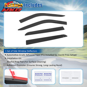 Viseras para Ventanas de Perfil Bajo con Adhesivo para Ford Explorer 20-25, Deflectores de Lluvia - Product Image 5