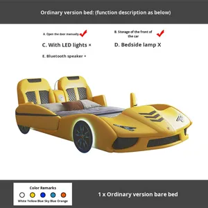 Juego <span class=keywords><strong>de</strong></span> Muebles Modernos <span class=keywords><strong>de</strong></span> <span class=keywords><strong>Madera</strong></span> para Dormitorio Infantil, para Niños y Niñas, Cama con Diseño <span class=keywords><strong>de</strong></span> Auto para Sala <span class=keywords><strong>de</strong></span> Estar - Product Image 6