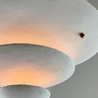 Lustre en plâtre blanc, style campagnard, chambre à coucher, lampe de salon, hôtel, luminaire suspendu