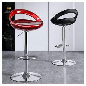 เก้าอี้บาร์ทันสมัย เก้าอี้บาร์ PU เฟอร์นิเจอร์บ้านหรู พนักพิงสูง เก้าอี้บาร์สไตล์อินดัสเทรียล - Product Image 4