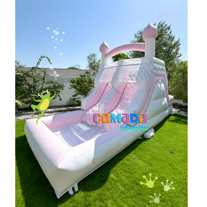 Trẻ em màu hồng cô gái gonflable nhảy <span class=keywords><strong>Bouncer</strong></span> trượt nước nhà bị trả lại <span class=keywords><strong>Inflatable</strong></span> khô trượt - Product Image 4